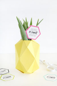 Paper Pineapple Vase Back to School Teacher Gift