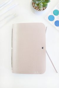 DIY Leather Watercolor Travel Journal - Made with the Cricut Maker and the new scoring wheel.