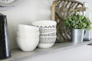 Farmhouse Inspired Coffee Bar Station - Better Homes & Gardens Parkmor Stoneware Bowls