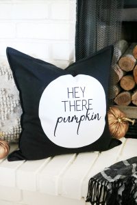 DIY Black & White Fall Pillow