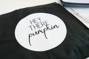 DIY Fall Pillow with Cricut Iron-On Vinyl