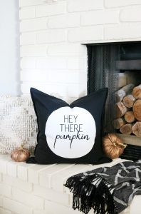 Easy DIY Black & White Fall Pillow