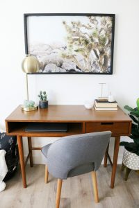 Mid-Century Boho Workspace