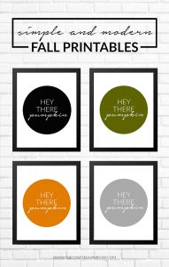 Simple and Modern Hey There Pumpkin Fall Printables - Download Now!