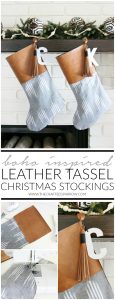 DIY Boho Inspired Leather Tassel Christmas Stockings