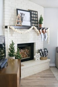 Black & White Casual Boho Christmas Mantel