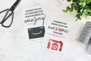 Teacher Appreciation Amazon and Target Gift Card Holders