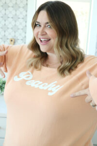 DIY Fun Graphic Peachy Sweatshirt