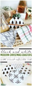 Black & White Modern Christmas Coasters Gift Idea with Cricut Infusible Ink