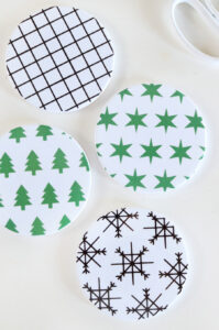 DIY Modern Christmas Coasters with Cricut Infusible Ink