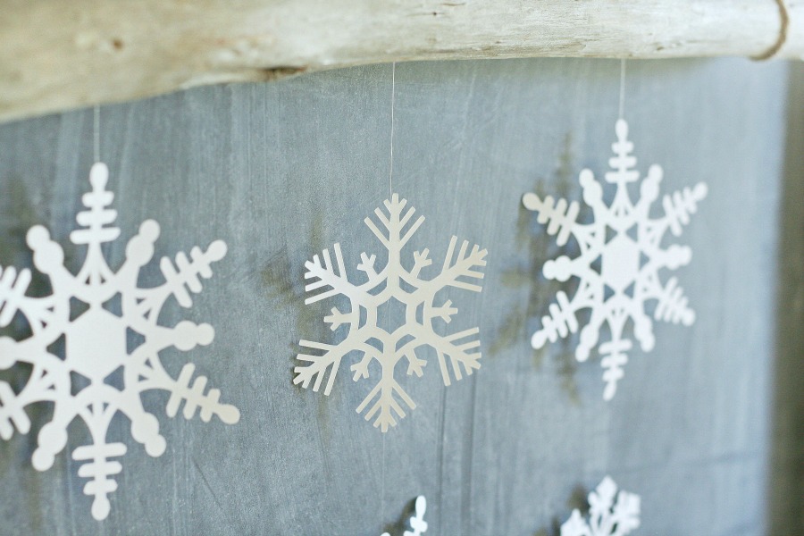 Large Wood Holiday Snowflake Wall Decor