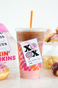 Dunkin Donuts Valentine's Day Gift Idea & Tags