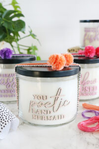 Leslie Knope Inspired Galentine's Day Candle Gift Idea with Cricut