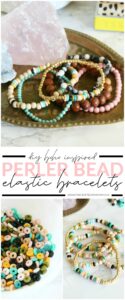 DIY Boho Inspired Perler Bead Elastic Bracelets