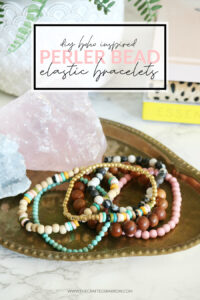 DIY Boho Perler Bead Elastic Bracelets