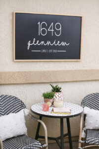 DIY Black & White Modern Front Porch Address Sign