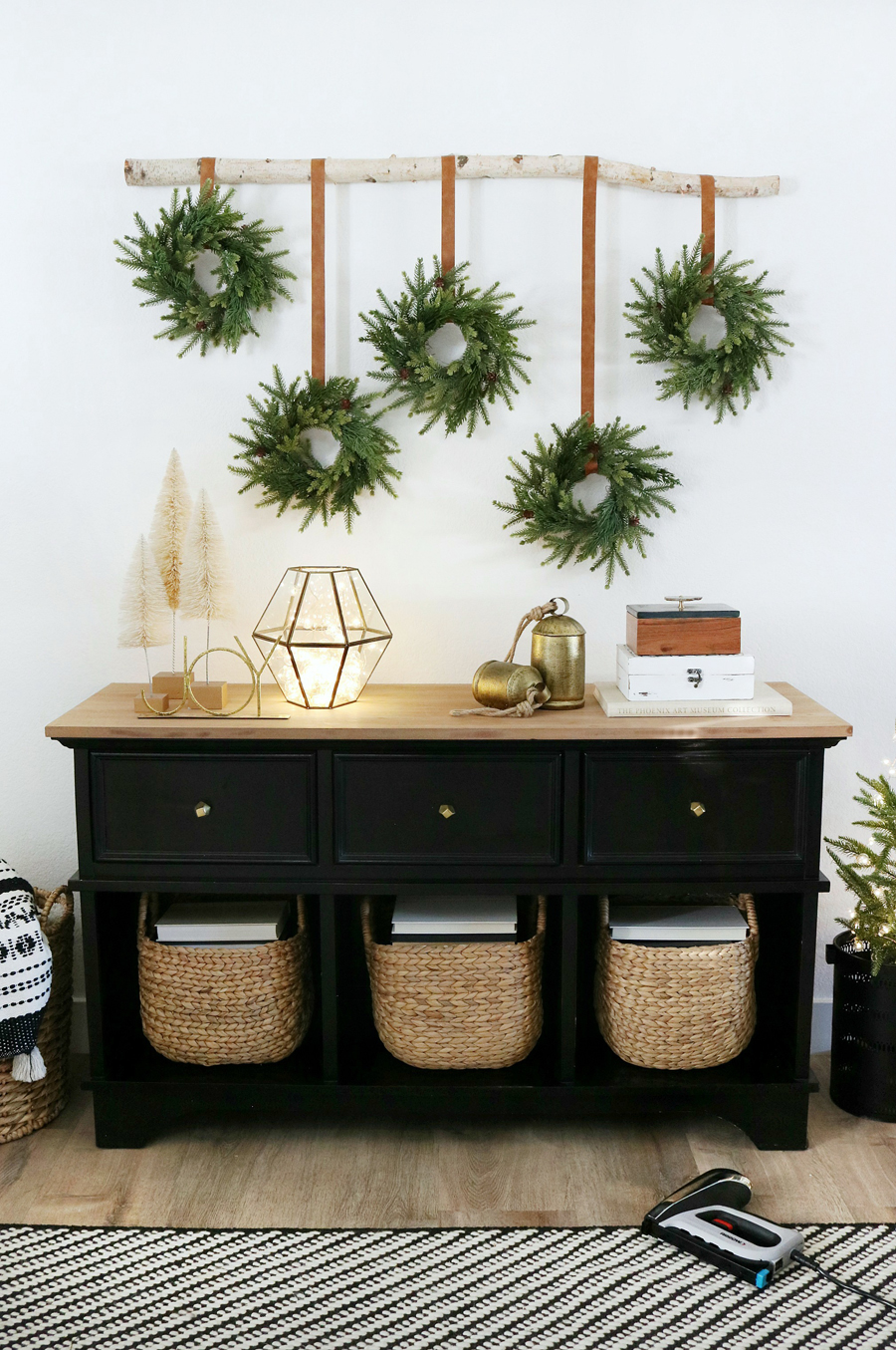 Simple And Stylish DIY Wreath Stand - Shelterness