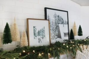 Simple & Modern Holiday Mantel Decor