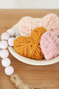 DIY Yarn Wrapped Hearts