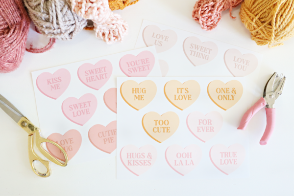 Valentine's Day Conversation Heart Printable Banners