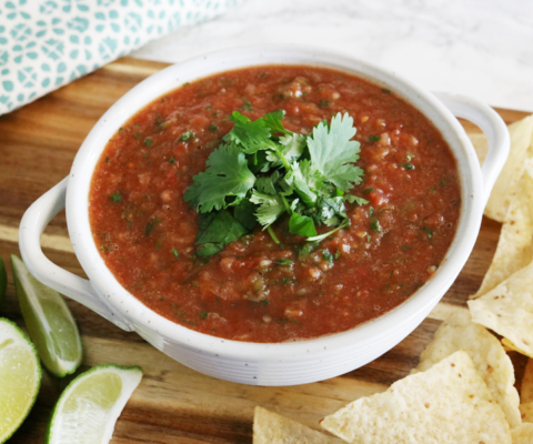 Blender Salsa (Easy Restaurant Style) - One Sweet Appetite